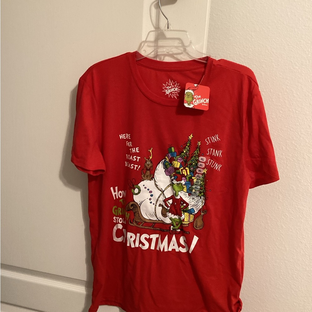 Dr. Seuss Red Grinch Christmas women T-Shirt